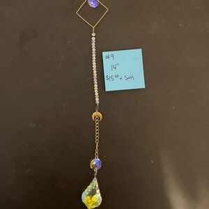 Elegant Gold and Crystal Suncatcher